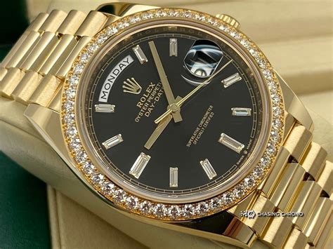 rolex date diamond dial|rolex day date diamond bezel.